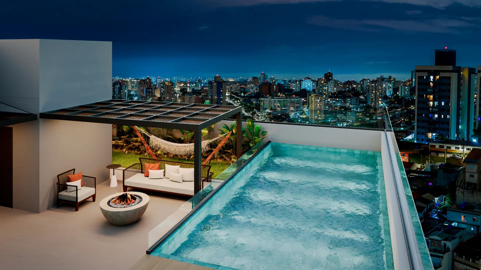 Piscina no rooftop
